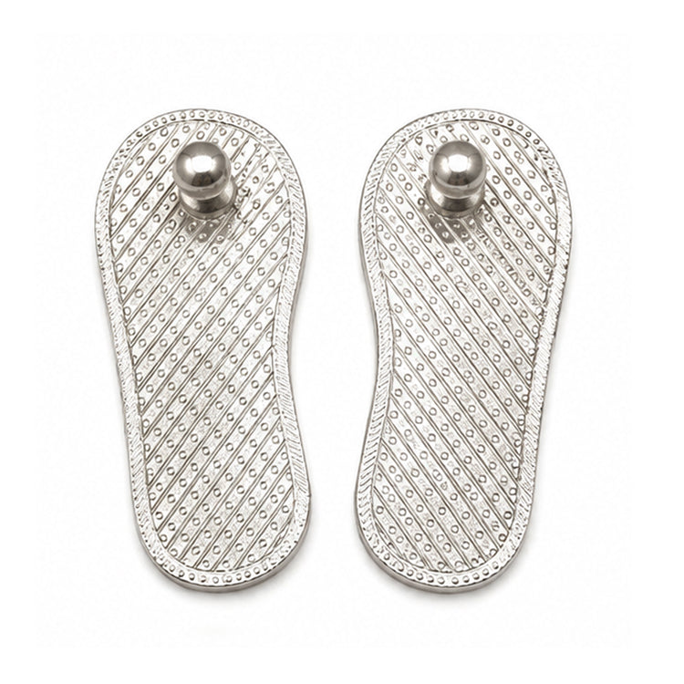 1.2" Silver Charan Paduka for Idol