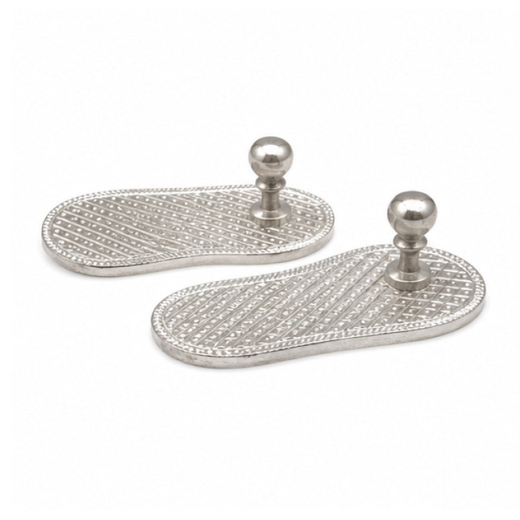 1.2" Silver Charan Paduka for Idol