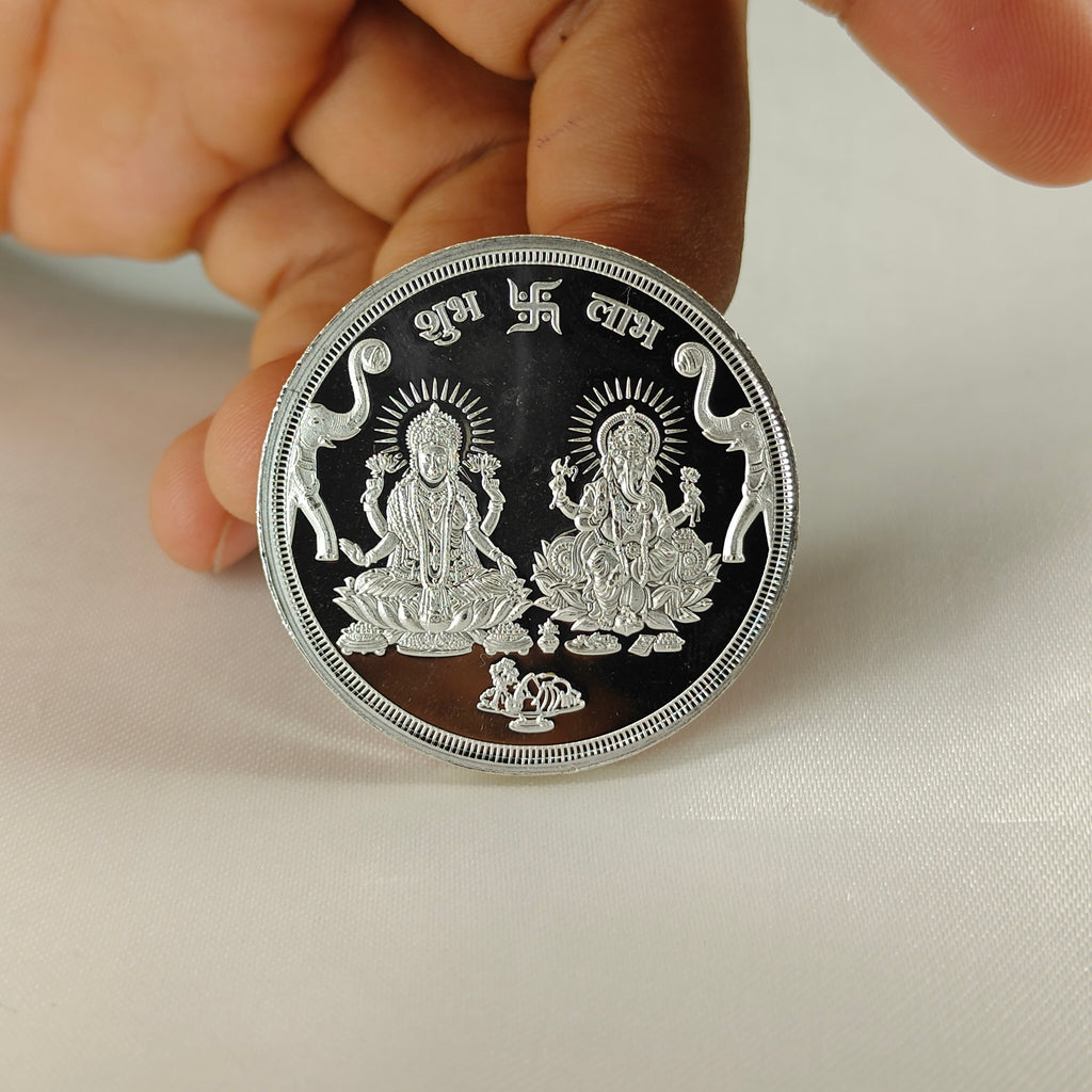 20 Gram 999 Shubh Labh Lakshmi Ganesh Silver Coin
