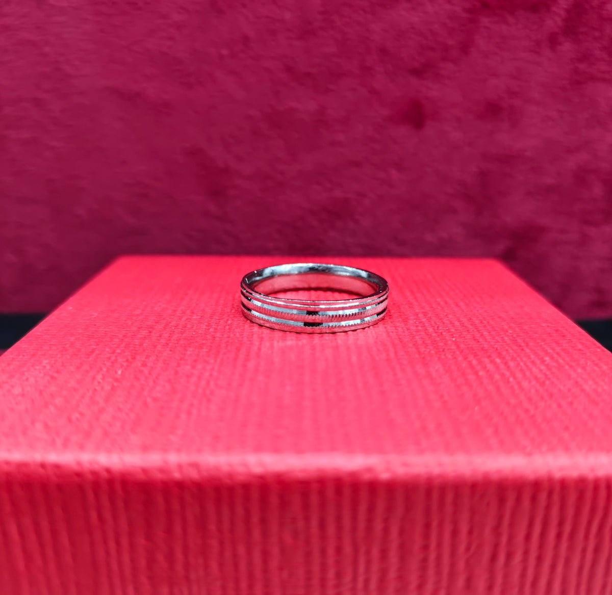 Classic Double-Line Silver Ring