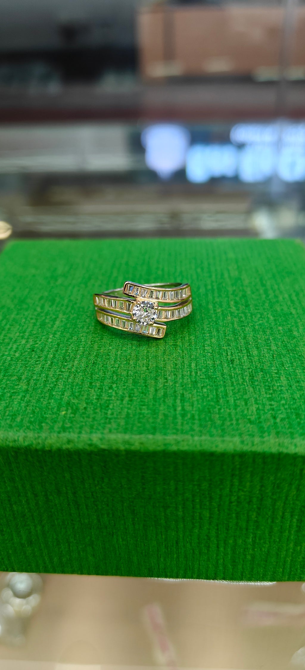 Rose Gold Polished Stone Silver Ring