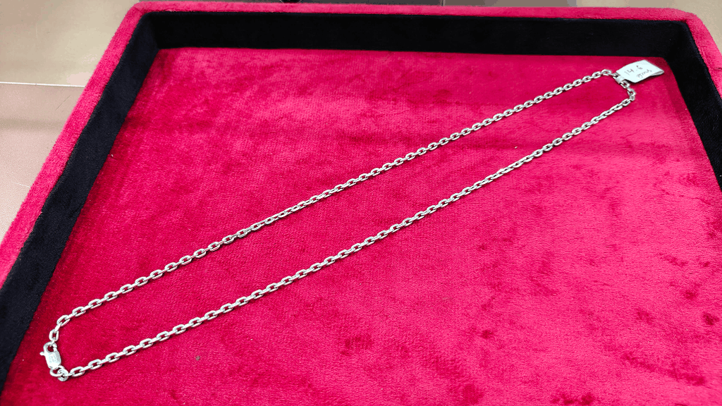 Elegant Classic Oval Link Silver Chain