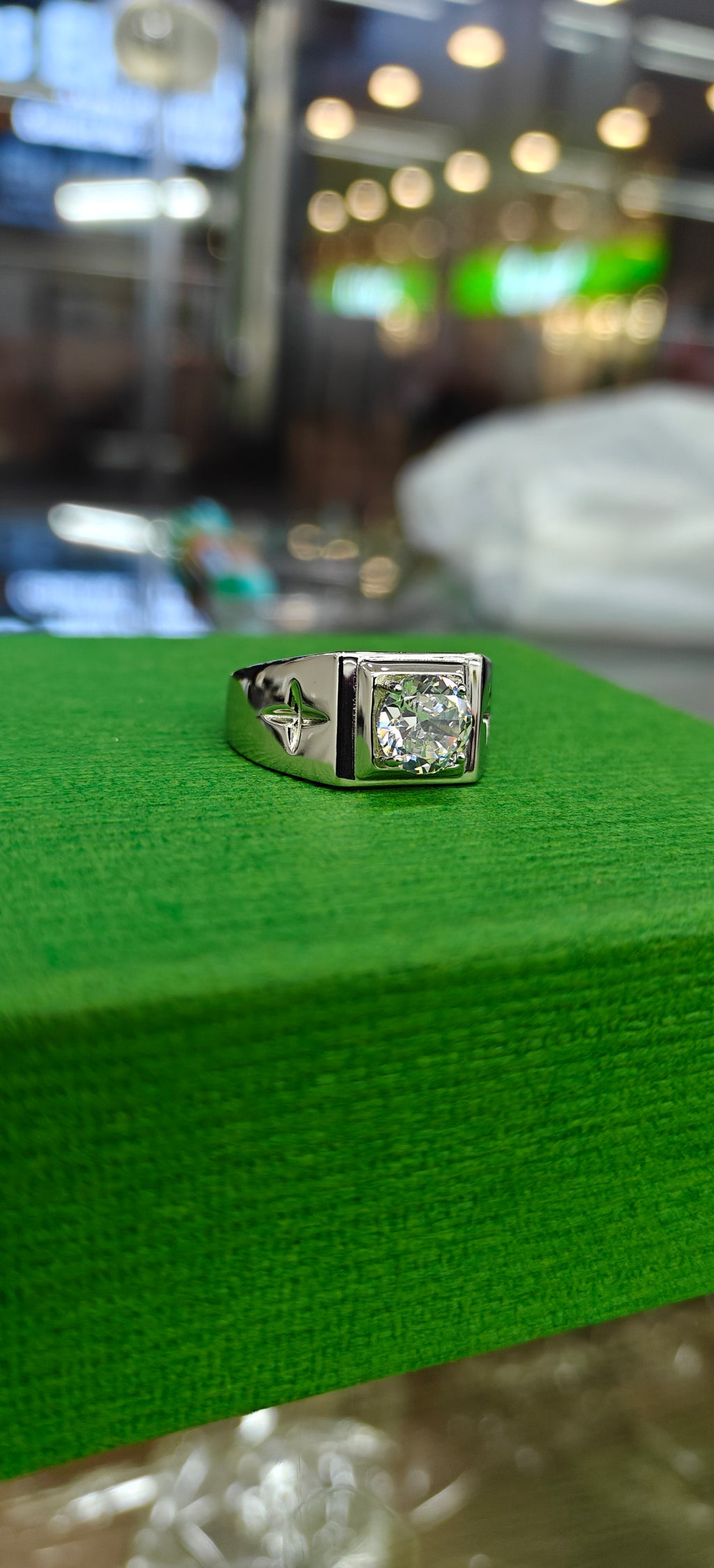 Square Stone Silver Ring