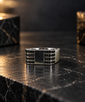 Black Accent Silver Ring
