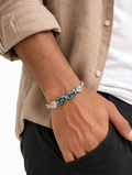 Turquoise & White Stone Bracelet