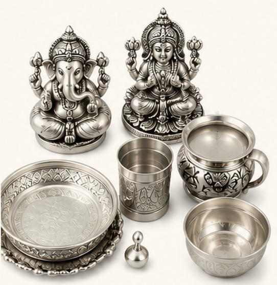 Sample Laxmi-Ganesh puja idol set