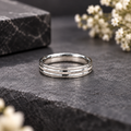 Classic Double-Line Silver Ring