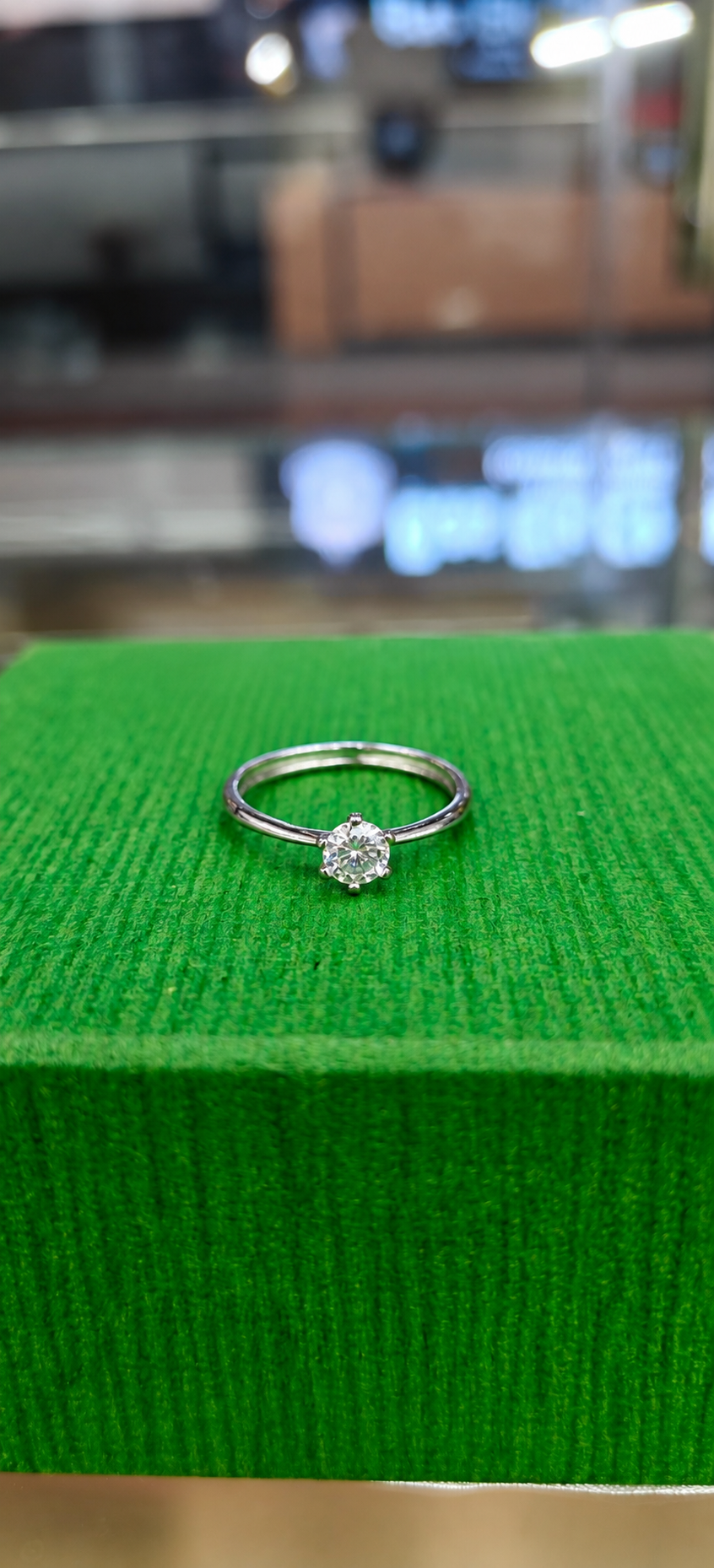 Classic Solitaire Sparkle Silver Ring