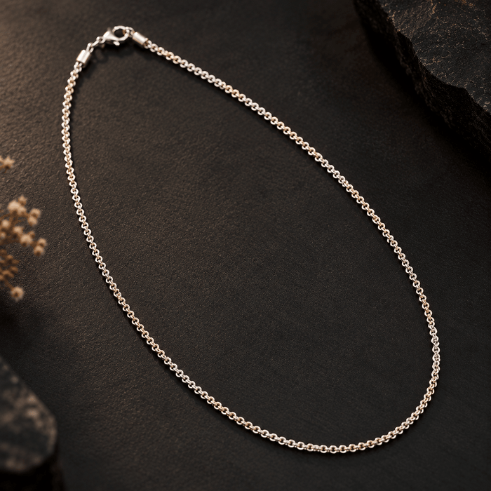 Classic Round Lightweight Silver Chain