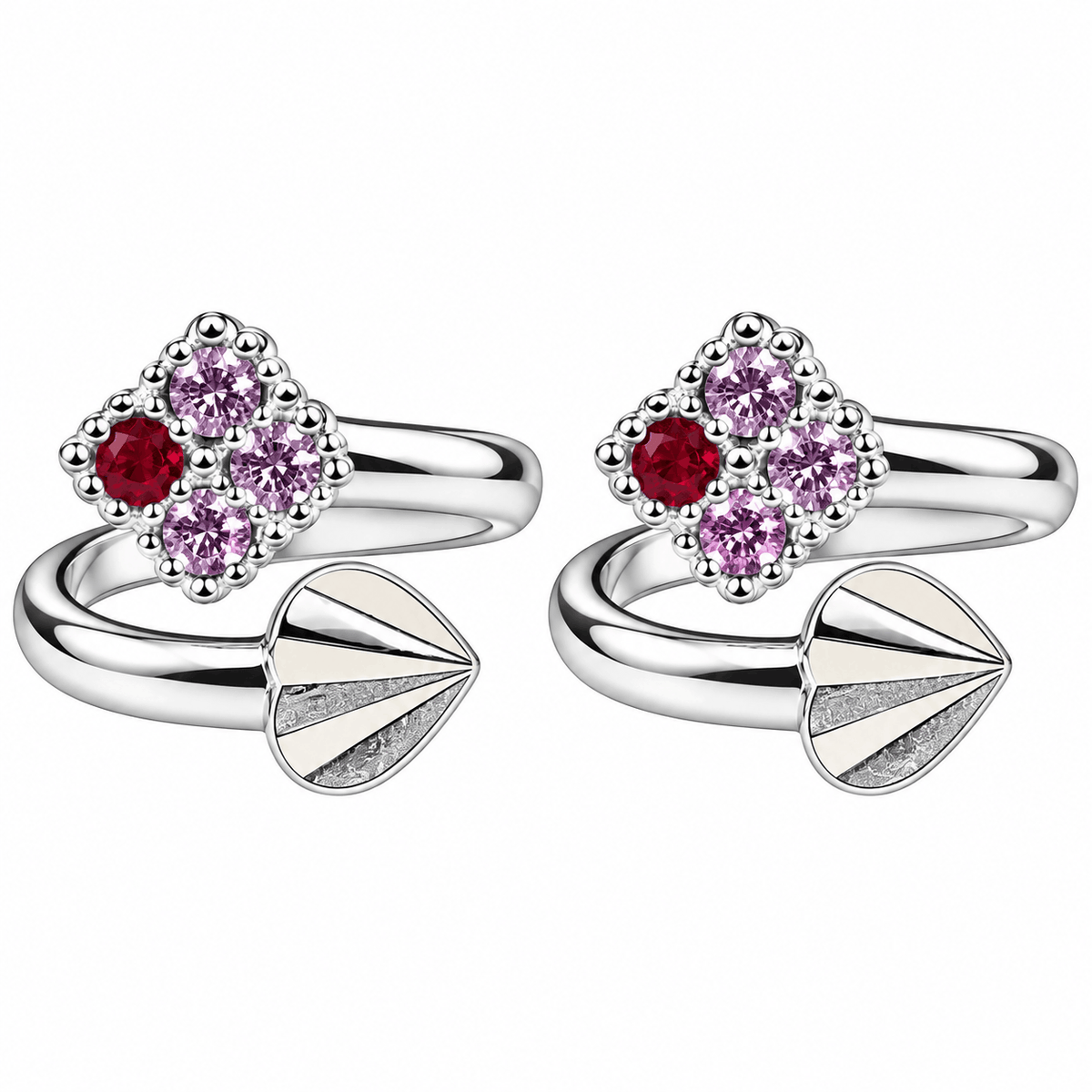 Designer Stone Silver Toe Rings