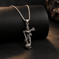 Oxidised Silver Lord Hanuman Pendant