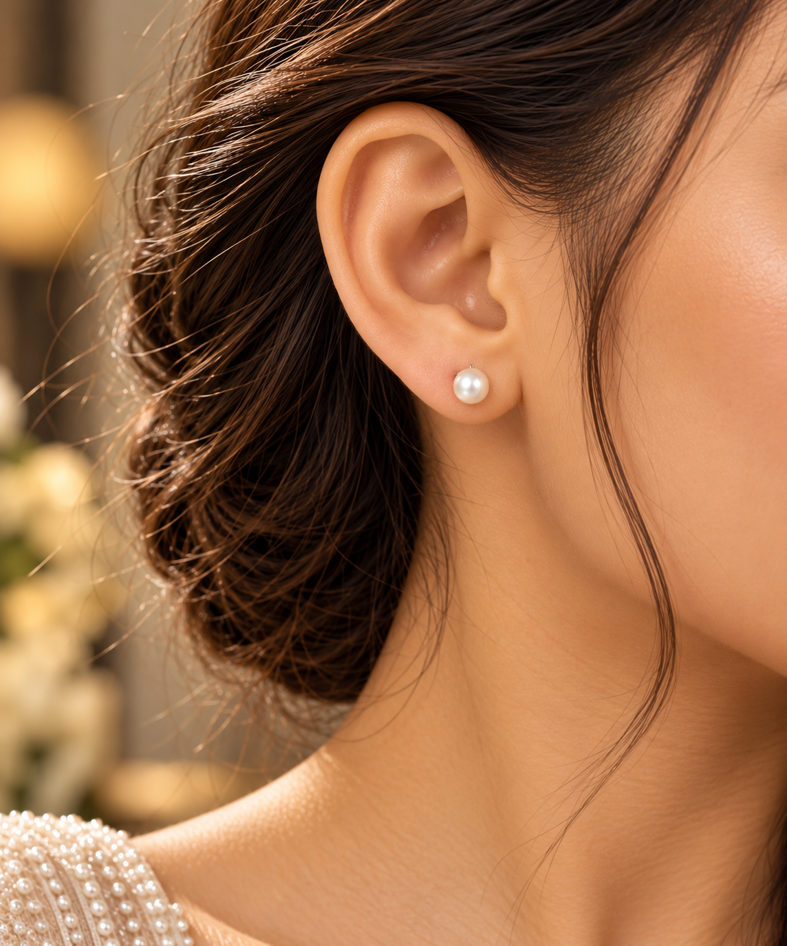 Pearl South Sea Real Stud Earrings