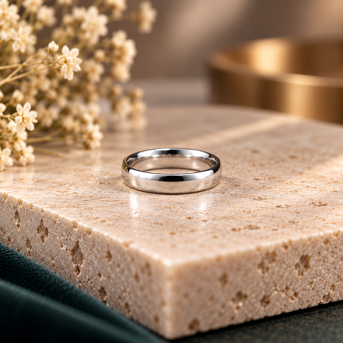 Plain Band Silver Ring