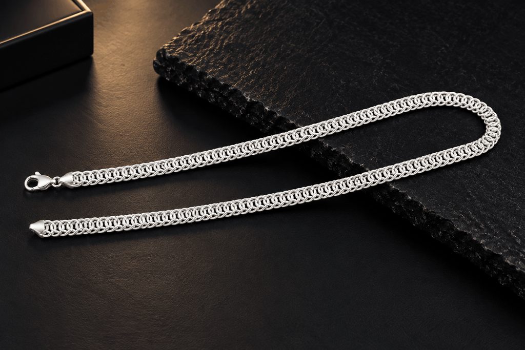Heavy Curb Link Silver Chain