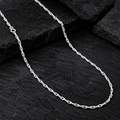 Elegant Classic Oval Link Silver Chain