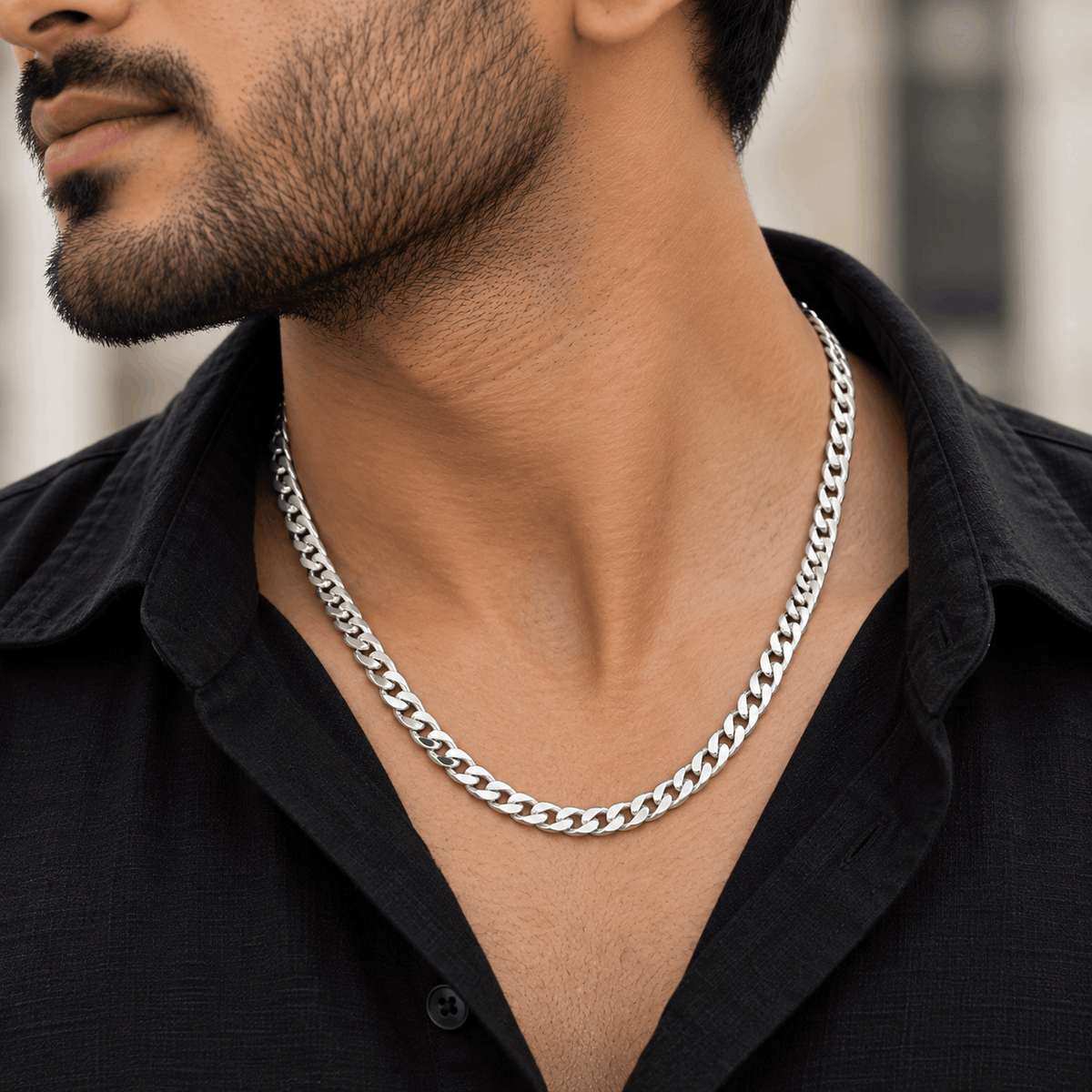 Premium Bold Cuban  Silver Link Chain