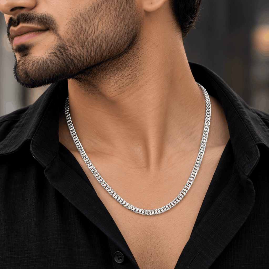 Heavy Curb Link Silver Chain