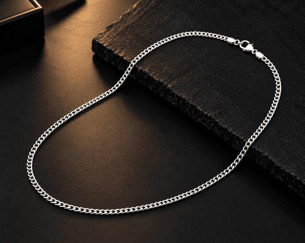 Modern Trendy Link Silver Necklace