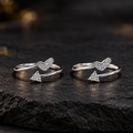 Silver Heart Design Toe Rings