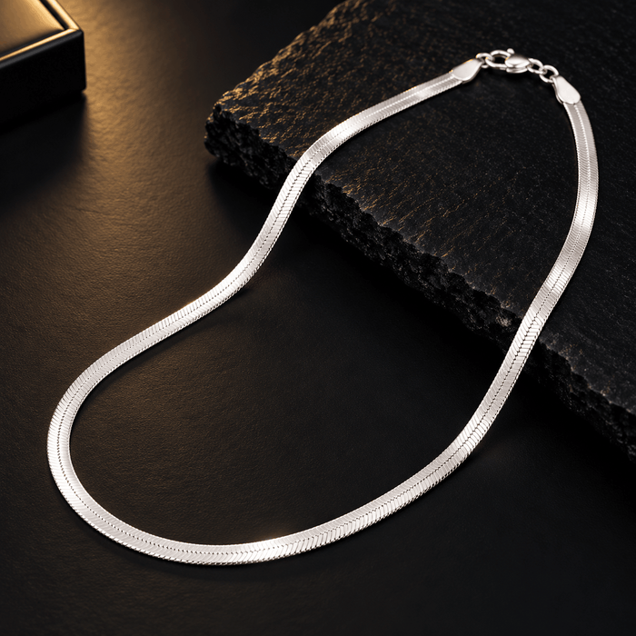 Classic Silver Herringbone Chain
