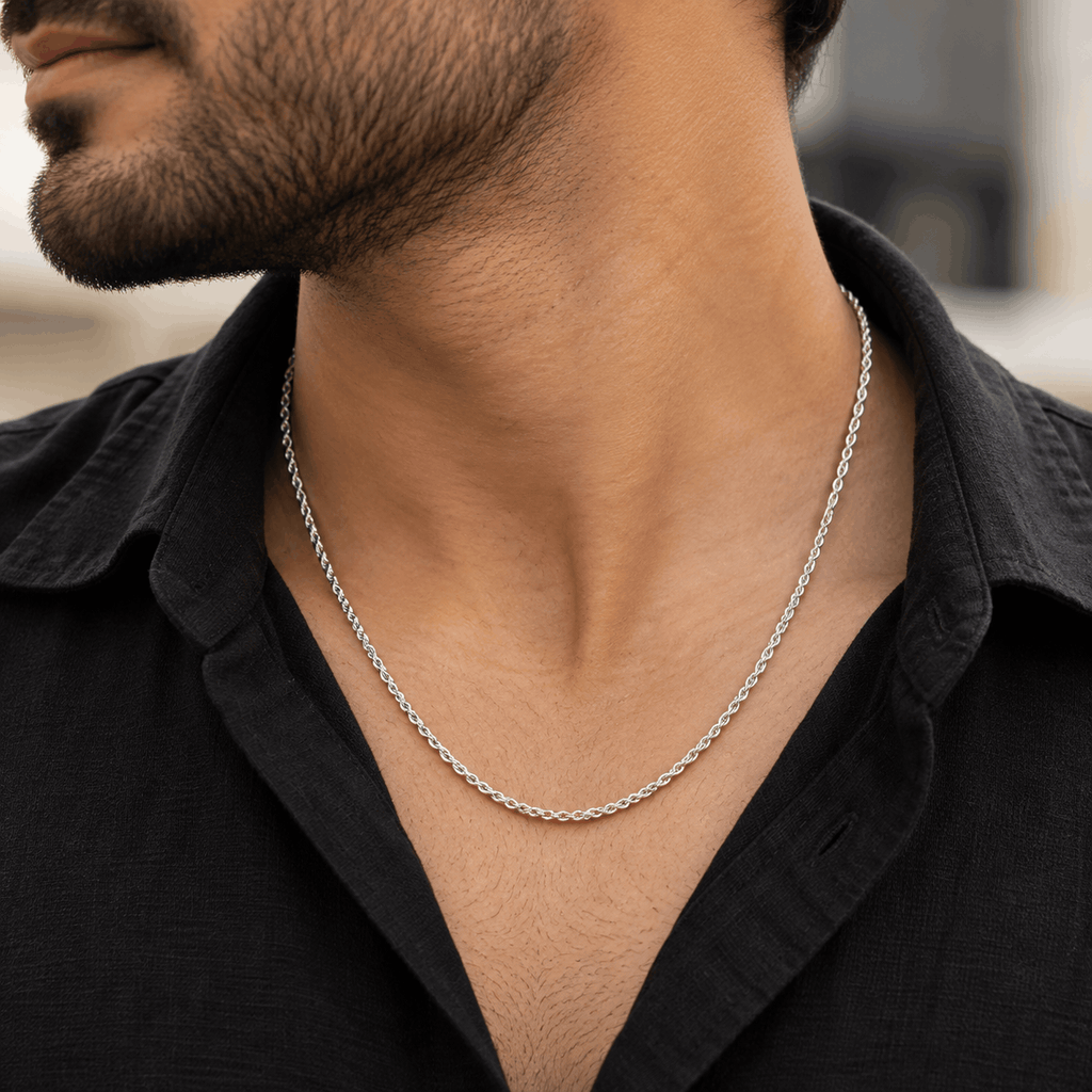 Classic Round Lightweight Silver Chain