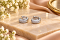 Silver Stone-Studded Earrings