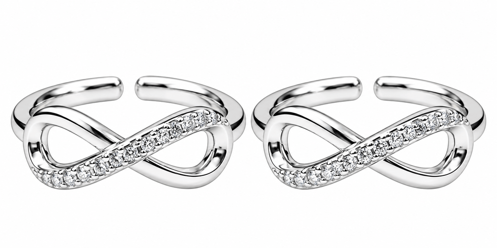 Infinity Design Silver Toe Rings