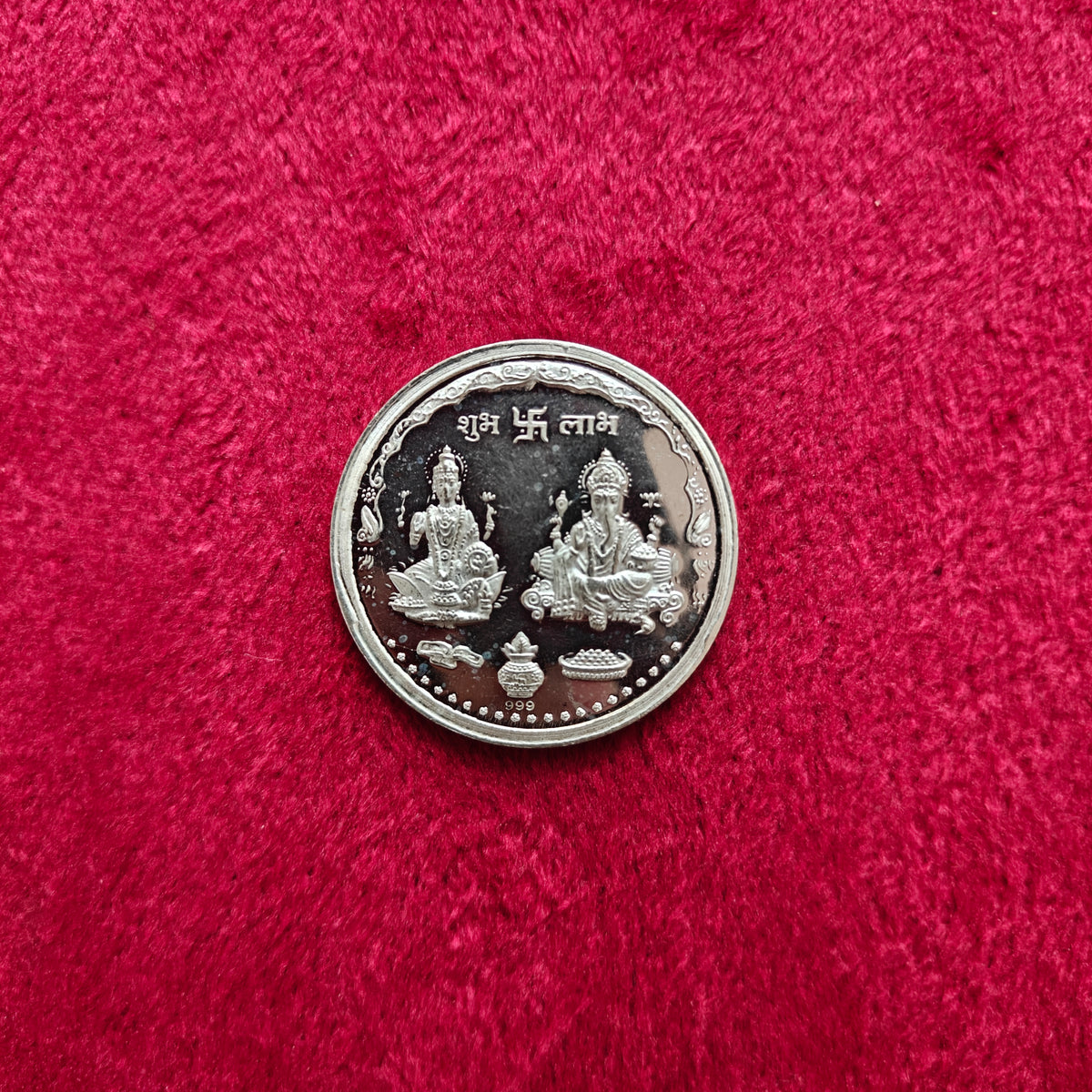 10 Gram 999 Om Lakshmi Ganesh Silver Coin