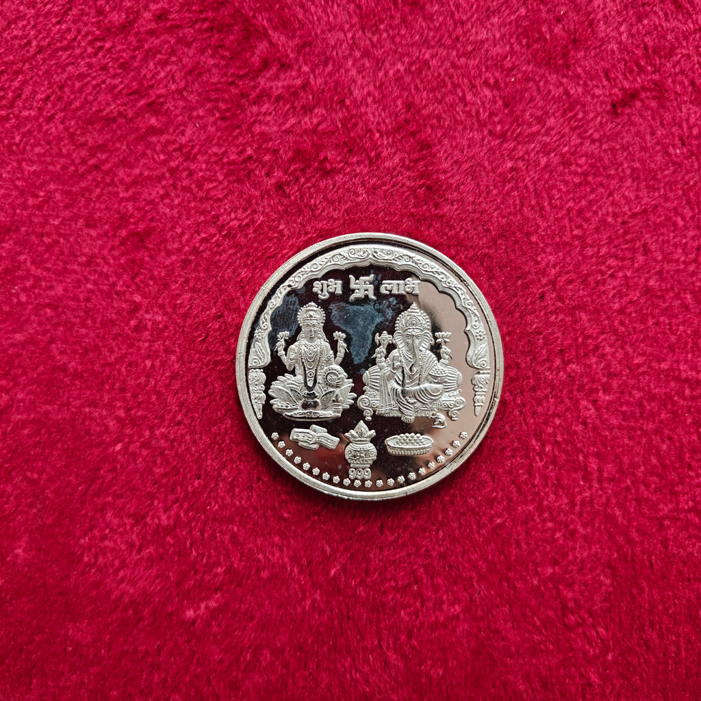 20 Gram 999 Shubh Labh Lakshmi Ganesh Silver Coin